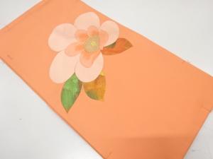 未使用品　花模様織り出し　名古屋帯